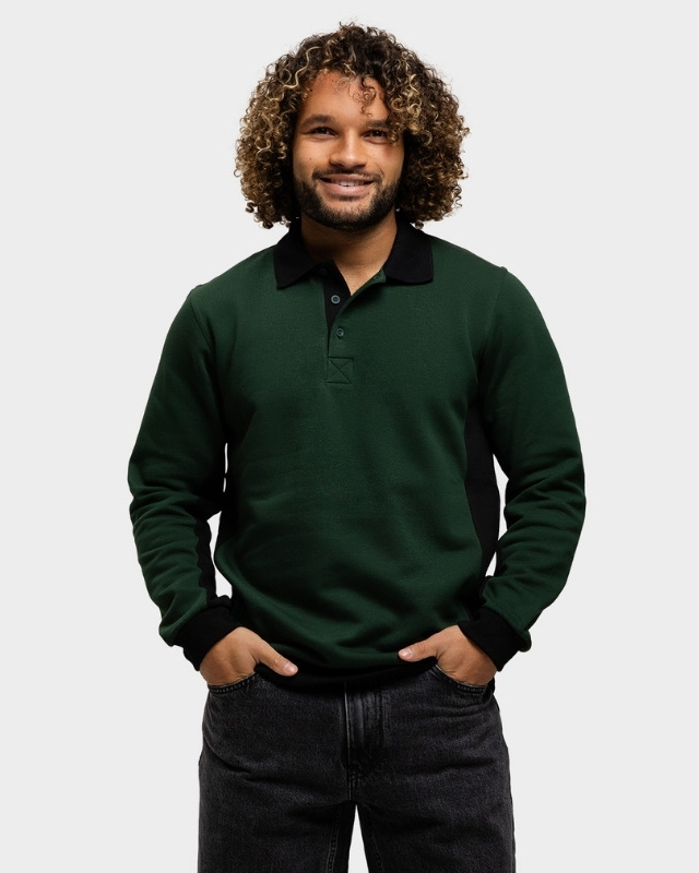Lemon & Soda Workwear Contrast Polosweater